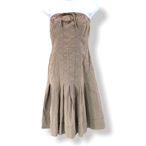 Tracy Reece Linen Blend Strapless Cocktail Dress - Picture 2 of 10